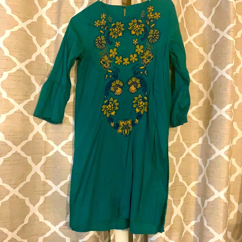 4/$20 with $5.95 mix and match! Hand embroidered pearl bead detailing dress